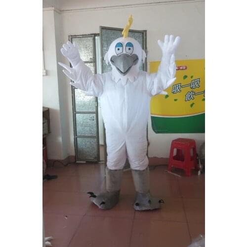 Seagull Mascot New Snow Geese Egret Bird Mascot Costume Adult Character Cosplay Ceremony Apparel