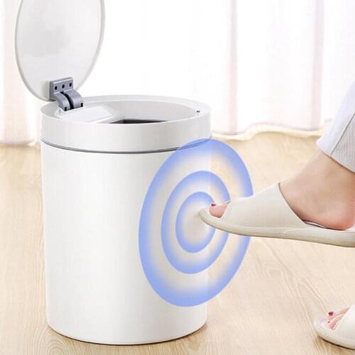 Smart Inductive Ashbin Household Large Paper Basket Trash Can Dry Wet Garbage Sorting Dust Basket Touch Bucket 12L Waste Bins