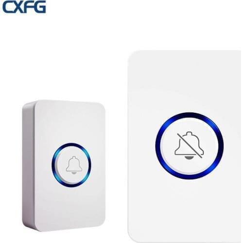 CXFG Smart Wireless Doorbell 433Mhz Smart Alarm Doorbell 120M Long Distance Multiple Welcome Songs Security System Doorbell