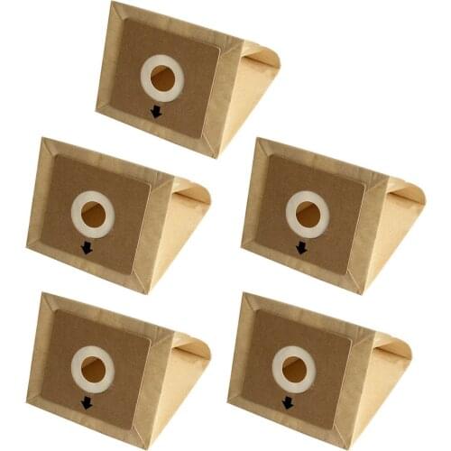 Behogar 5PCS Universal Disposable Dust Paper Bags Dustbags for LG Philips Electrolux Sanyo Midea Longde Puppy Vacuum Cleaner