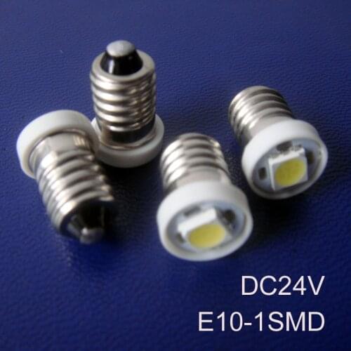 High quality 24V E10 Led Indicator Lights,E10 24Vdc led bulb,Led E10 Warning Lamps,E10 led Signal lights free shipping 50pcs/lot