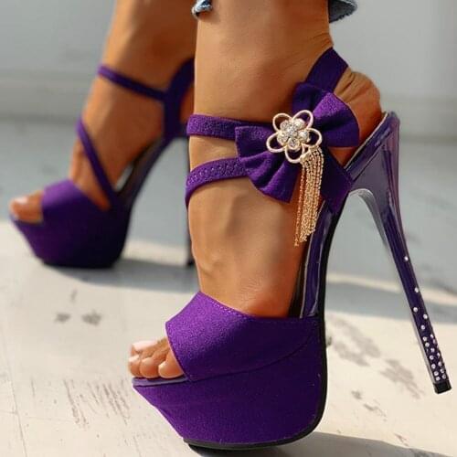 2020 Wholesale Top Quality Fetish High Heels Sandals Women Chains Platform Sexy Party Wedding Shoes Woman