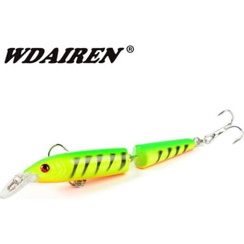 WDAIREN 105mm 9.2g 2 Segment Artificial Fishing Lure Lifelike Swim Bait Slow Sinking Crankbait Treble Hook Fishing Wobblers