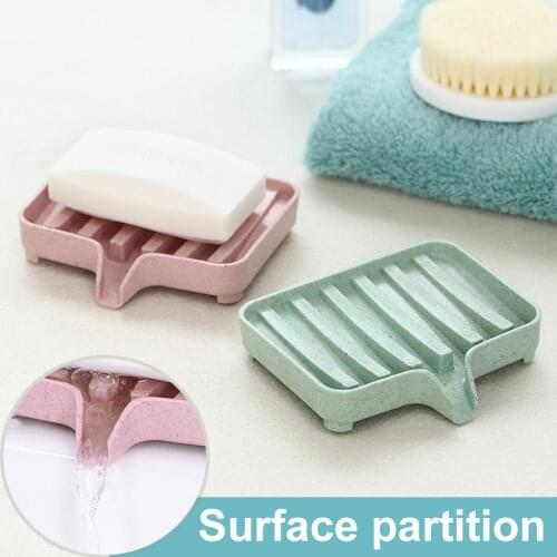 1 Pcs Sponge PP Wheat Straw Storage Rack Drain Soap Box Tray SoapboxShower Tray Tool Soap Dish Holder
