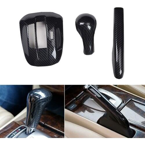 2008-2013 Cover Trim 3pcs/set ABS Carbon Fiber Frame Gear Shift Handbrake Panel Style