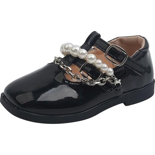 2021 Summer Baby Girl Sandals Korean Version with Chain Girls Fashion Princess Shoes Fashion for Wedding Leather Shoes Dance Hot