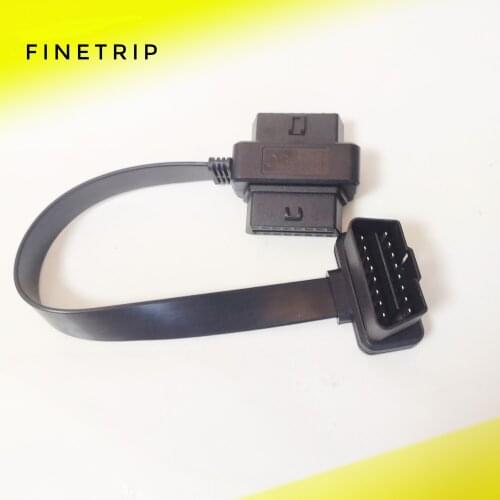 30cm 60cm optional full core 16pin to 16pin male to male female OBD2 Pass-through J1962f/f to J1962m flat Car extension cable
