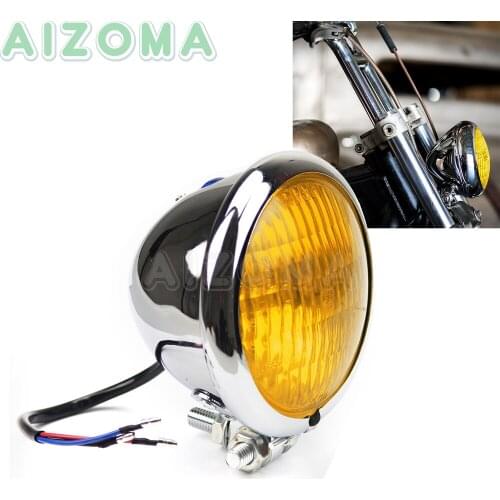 4.5'' Vintage Motorcycles Custom H4 Headlight Bates Style Headlights For Harley 883 Yamaha BMW Suzuki Bobber Cafe Racer Headlamp