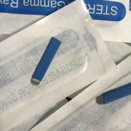500 Pcs 18 Pin Needle U Shape Eyebrow Tattoo Superior Microblading Blades For Permanent Makeup Manual Pen 3D Eyebrow Embroidery