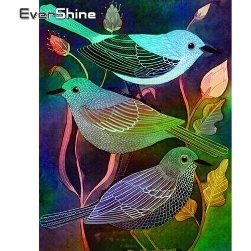 EverShine 5D DIY Diamond Embroidery Cartoon Picture Rhinestones Diamond Mosaic Art Painting Bird Cross Stitch Home Decoration