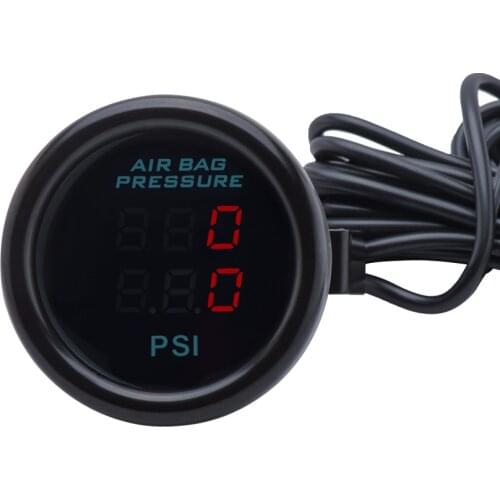 2 inch Car Dual Digital Display Air Turbo Boost Gauges RED BLUE PSI Car Pressure Gauge Pneumatic Shock Absorber Pressure Gauge