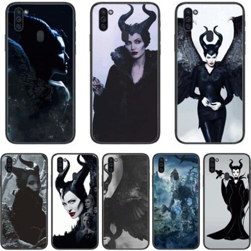 Disney Maleficent Angelina Jolie Mobile Phone Case Hull For Samsung Galaxy M 10 20 21 31 30 60S 31S Black Shell Art Cell Cove