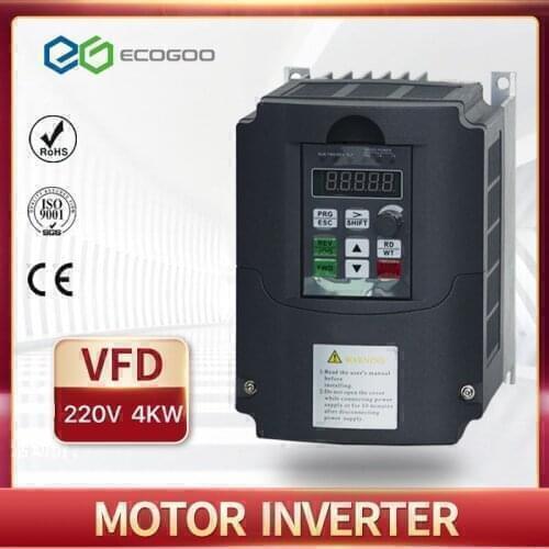 CNC 4KW 4000w 220V 5HP Variable Frequency Drive Inverter VFD for Spindle Motor Speed Control