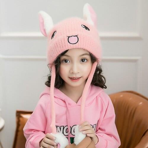 High quality A pinch will move the ear baby kid Child boy girl hat autumn and winter warm knitted sweater cap 2MZ22