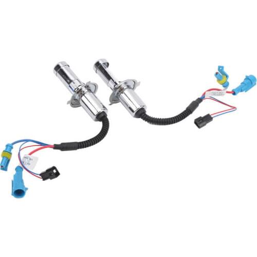 Headlight Bulb Headlight Bulb 35W 8000K 4000LM Light Blue Color Front Lamp Dual Beams Metal Body 4000LM Headlamp