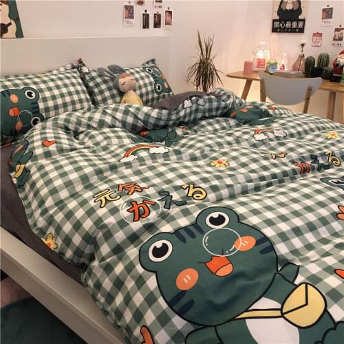 Girls Bedding Sets With Bed Linen Duvet Cover Flat Sheet Pillowcase 2021 New Spring Summer King Single Full Size Set