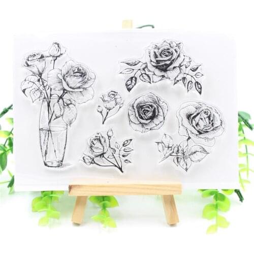 KSCRAFT Flowerpot Transparent Clear Silicone Stamps for DIY Scrapbooking/Card Making/Kids Fun Decoration Supplies 407