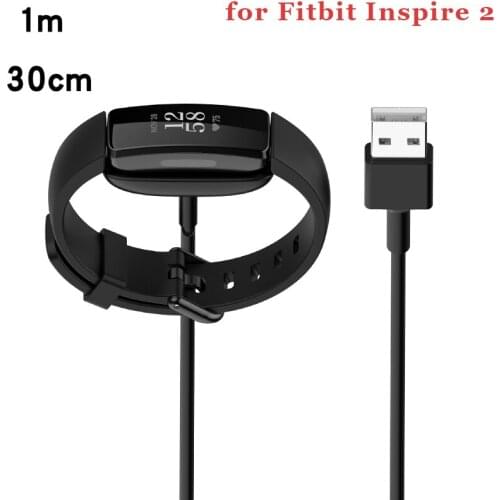New 30cm/100cm USB Fast Charging Dock Station Cable for Fitbit inspire 2 Smart Wristband Fast Charging Cable Accessories
