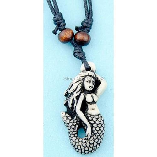 Lovely Mermaid Pendant Necklace Mermaid Scales Fish Choker for Women Girls Party Jewelry Gifts MN616