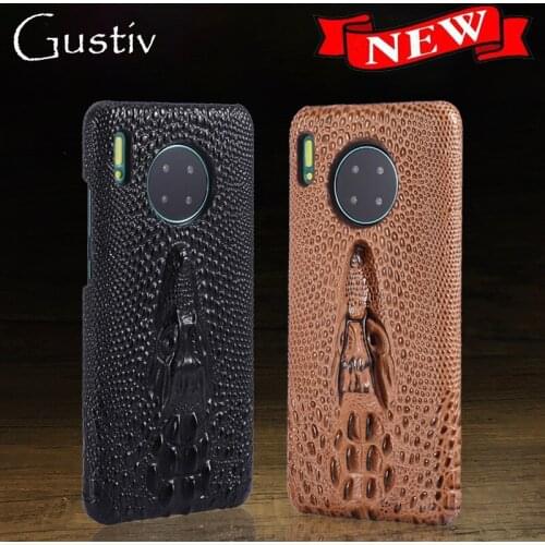 Huawei P30 Pro Luxury Head Layer Cowhide Leather Phone Case For Huawei Mate 20 30 P40 Pro 3D Dragon Back Cover Case Fundas