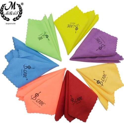 M MBAT 7pcs Microfiber Cleaning Polishing Cloth for Musical Instrument Piano Clarinet Trumpet Sax Guitar Violin Universal Cloth