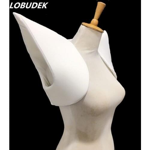 Unisex Shawl Shoulder Vest Nightclub DJ Singer Dancer Stage Wear Men Women Dance Team Performance Costume Fashion Accessories