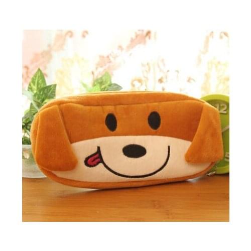 Cute Doggie Cartoon 20CM Cotton Kids BAG Case Plush ; Lady Coin Cosmetics Purse & Wallet Pouch BAG