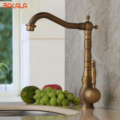 BAKALA Free shipping Bathroom Basin Faucet Antique Bronze Finish Swivel Bathroom Basin Sink Mixer Tap Toilet Water tap GZ-8101