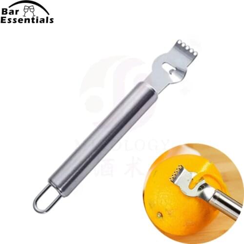 1pc Stainless Steel Fruit Peelers Lemon Orange Zester Grater Stainless Steel Grips Lime Zest Peeling Tool