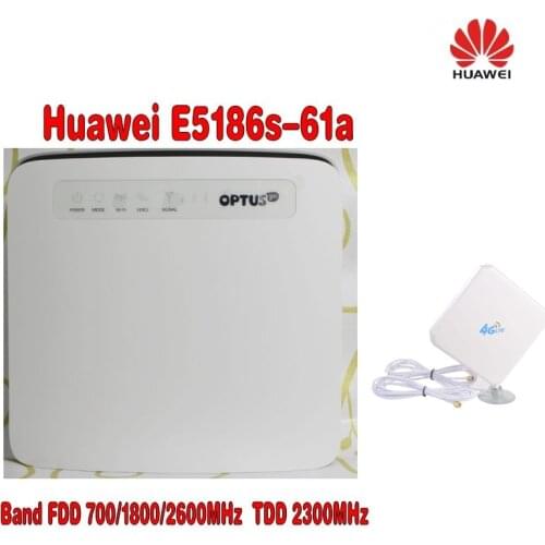Huawei E5186 E5186S-61A 4G Cat6 802.11ac 300Mbps LTE CPE wifi router +High Quality Indoor 35dBi SMA Male 4G Antenna Cable Length