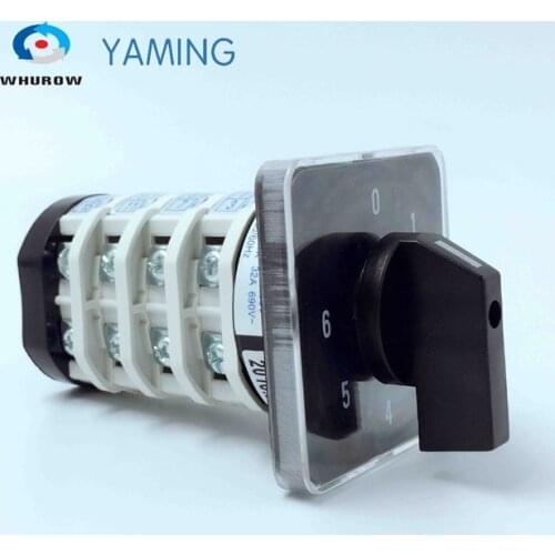 YMZ12-32/4 electrical Combination switches Changeover rotary cam switch 4 pole position sliver contacts high voltage wenzhou
