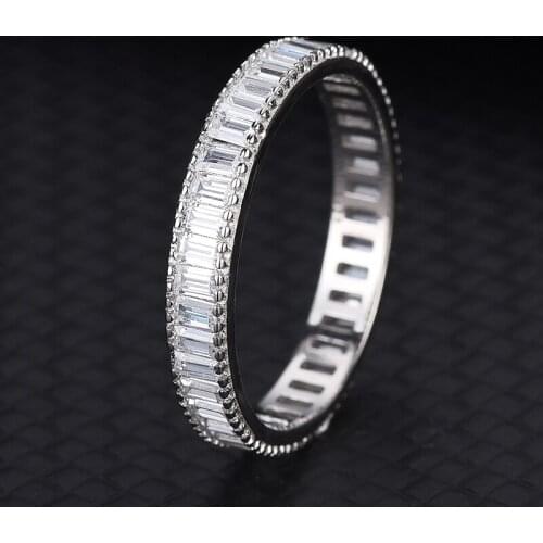 Europe And The United States Explosion Vintage Luxury Ladies Zircon S925 Sterling Silver Ring Ring Full Of Diamonds Jewelry