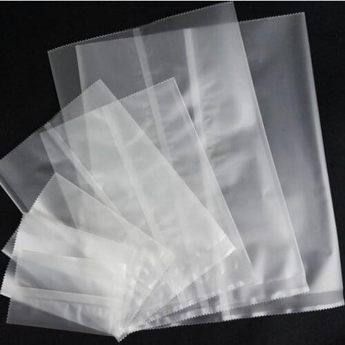 100pcs Frosted clear Plastic bags - Surface Matte transparent Flat bag heat sealable pouch food packing sachet tea pouches