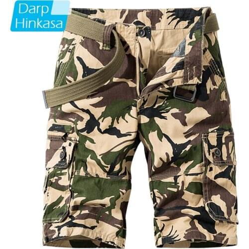 2021 Summer New Khaki Cargo Shorts Men Jogger Tactical Military Camouflage Shorts Cotton Casual Loose Men Shorts