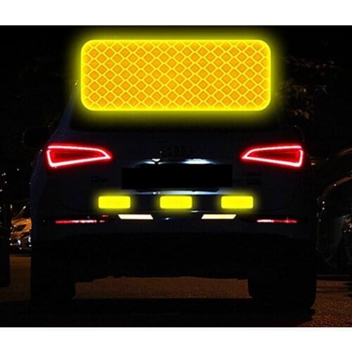 3x8CM Car Truck Bumper Safety Reflective Warning Strip Night Driving Secure Reflector Sticker Auto Exterior Decals Car Styling