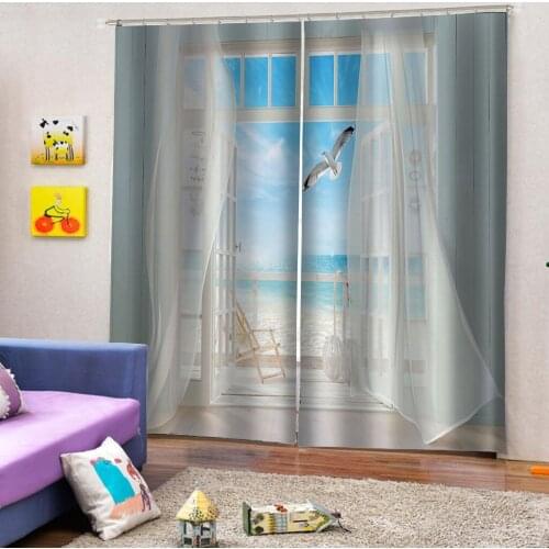 3D Window Curtain Fashion Extend Space Window Decor Curtains For Living Room Bedroom Kitchen Curtain Decorative