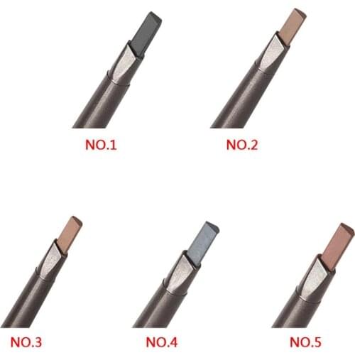 5 Colors Women New Waterproof Double Headed Automatic Magic Eyebrow Pencil With Brush DB20171218