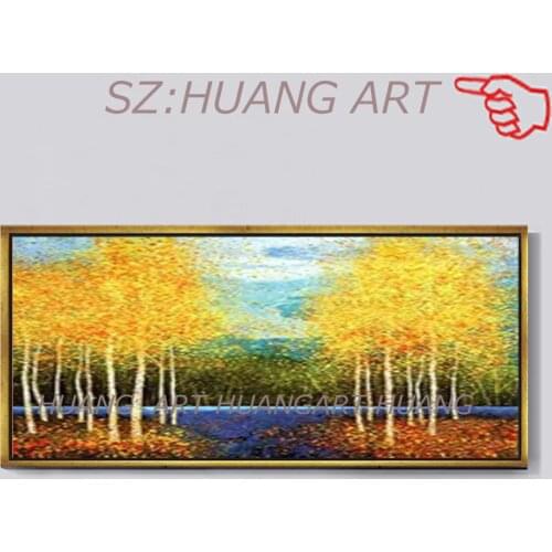 Pictures Abstract Pink Tree Flowers Unframe Oil Painting Modern Canvas Art Wall Picture for Bedroom Living Room Wall Decoration