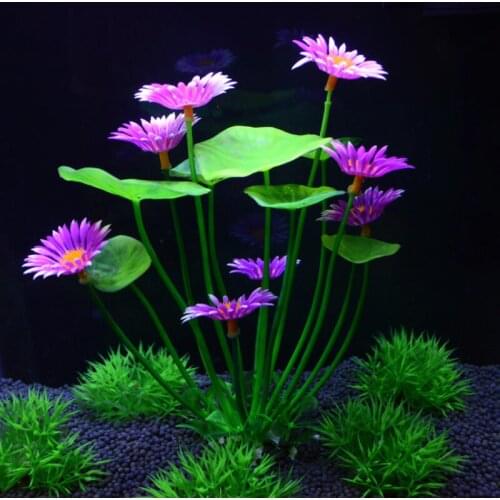 1PCS Artificial Plastic Water Plant Grass Aquarium Decorations Plants Fish Tank Grass Flower Ornament Decor Aquatic Accessories