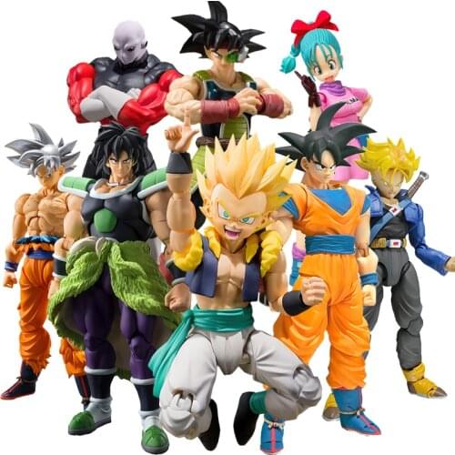Bandai SHF Dragon Ball Tien Shinhan Piccolo Son Goku Vegeta IV Trunks Zamasu Kame Sennin Figure Model Doll Decorations