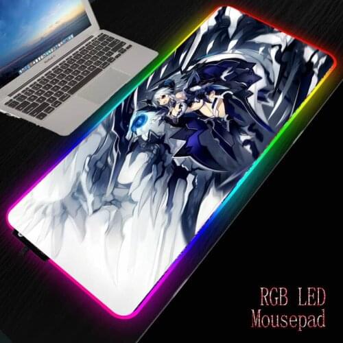 MRGBEST Anime Sexy Girl RGB Large Gaming Gamer Xxl Computer Mousepad Led Big Mouse Mat Keyboard Desk PC Mause Pad with Backlit