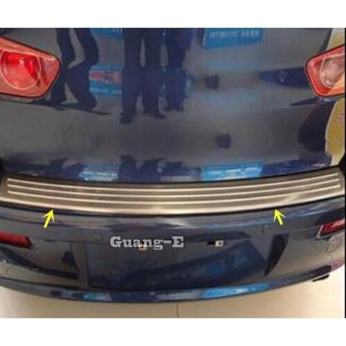 For Mitsubishi Lancer EX 2010 2011 2012 2013 Car External Rear Bumper Protect Trunk Trim Cover Stainless Steel Plate Pedal 1pcs