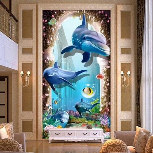 Photo wallpaper Fantasy submarine world mural 3D living room restaurant entrance mural children room wallpaper