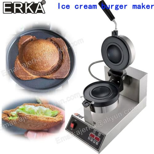 Commercial Italian Toaster Ice Cream Burger with Crash Pearl Sandwich