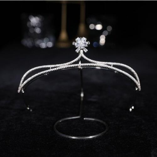 Bridal Crown Zircon Headband Wedding Headdress Bridesmaid Baroque Hairband Bridal Tiaras HQ0077