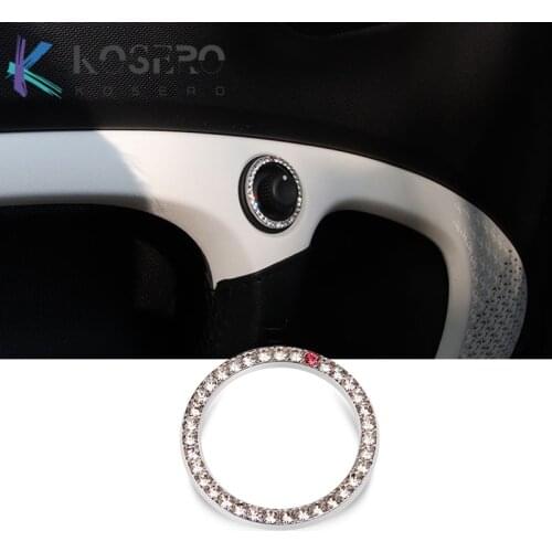 Creative Interior parts rearview mirror adjustment knob ring For Mercedes new Smart Fortwo Forfour 453 car decoration sticker