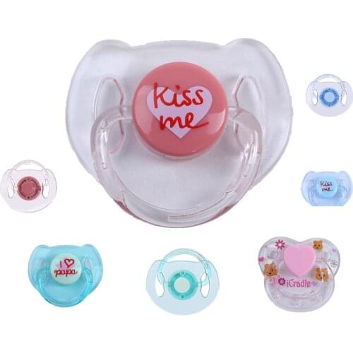 10pcs/lot Magnet Pacifiers for Bebe Reborn Dolls Pacifiers Nipples Magnetic Dummy Fit For Newborn Babies Doll With Magnet Mouth