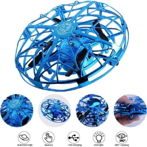 Mini Flying Saucer Drone Anti-Collision Flying Helicopter Magic Flying Saucer Hand Throwing Induction Child Electronic Toy