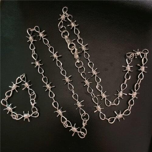 Fashion thorns thorn necklace cold wind tide people hip-hop necklace hot sale