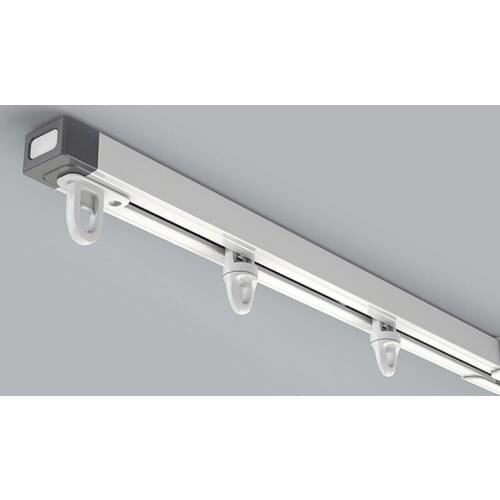 Curtain track monorail curtain rod retractable top-mounted slide rail aluminum alloy straight rail silent guide rail slide